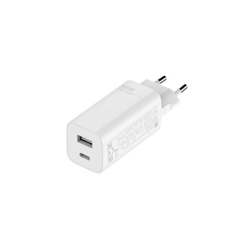 Cargador de Pared Xiaomi Mi 65W Fast Charger with GaN Tech 1xUSB Tipo-C- 1xUSB A- 65W