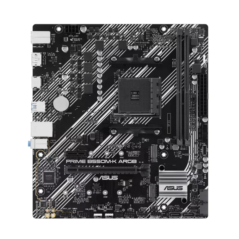 Placa Base Asus Prime B550M-K ARGB Socket AM4- DDR4- PCIe 4-0- Micro ATX