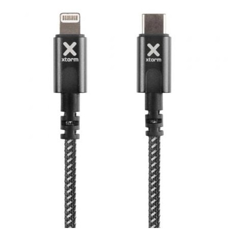Cable USB Tipo-C Lightning Xtorm CX2041- USB Tipo-C Macho - Lightning Macho- Hasta 60W- 480Mbps- 3m- Negro