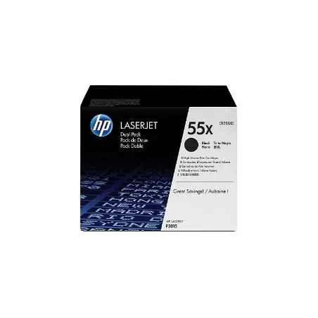 Toner hp 55x ce255xd negro 12500