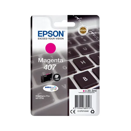 Cartucho tinta epson 407 magenta