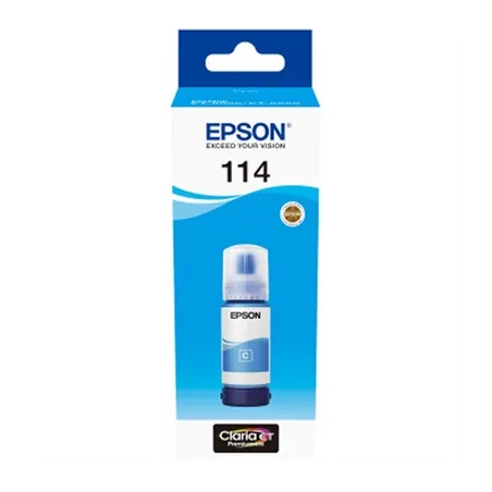 Botella tinta epson ecotank 114 cyan