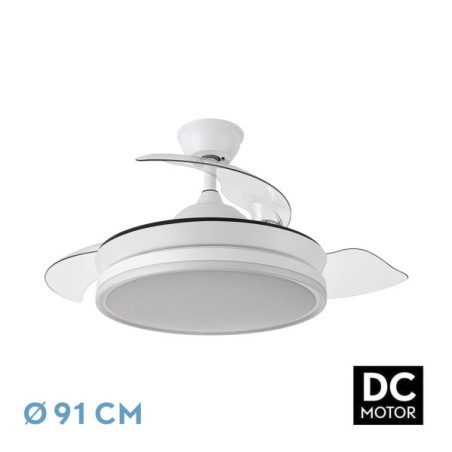 Ventilador dc bayomo blanco 72w 7200lm