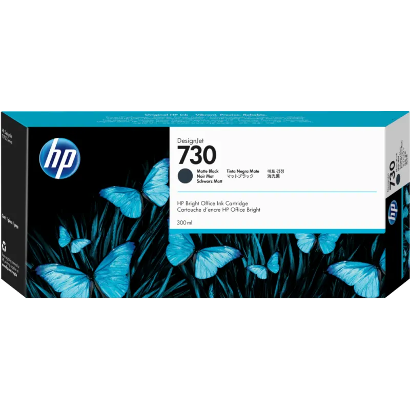 Cartucho tinta hp 730 negro mate