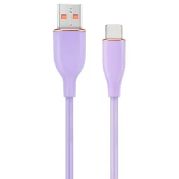 CABLE DE CARGA Y DATOS GEMBIRD USB TIPO C DE SILICONA PREMIUM 1,5 M VIOLETA