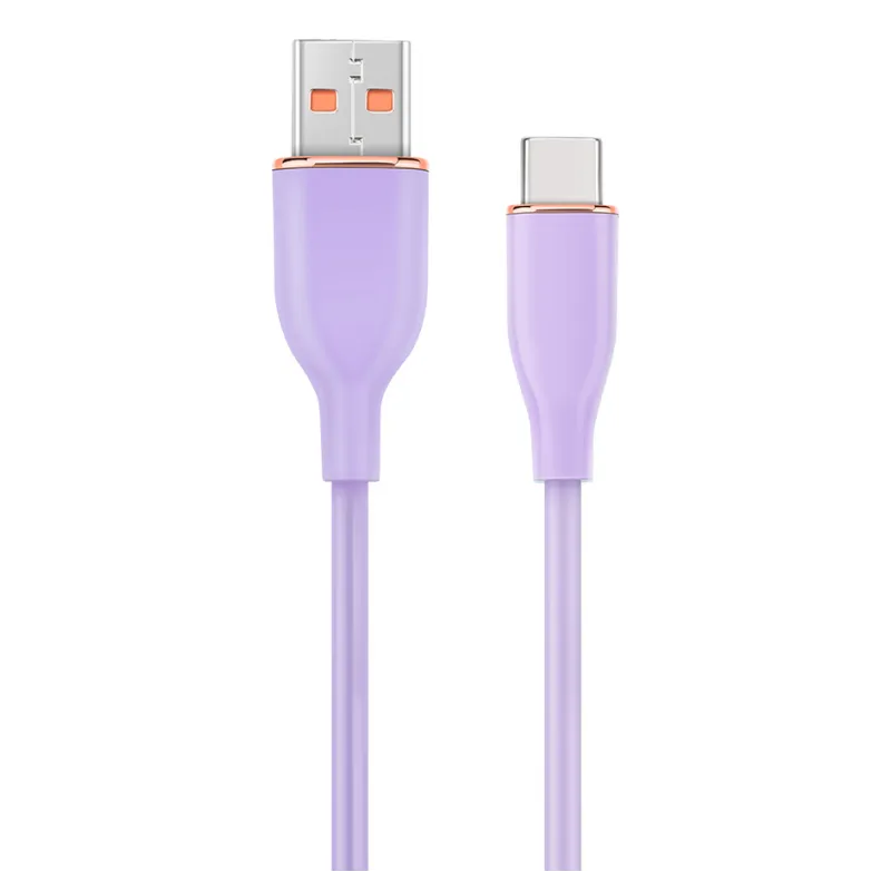 CABLE DE CARGA Y DATOS GEMBIRD USB TIPO C DE SILICONA PREMIUM 1,5 M VIOLETA