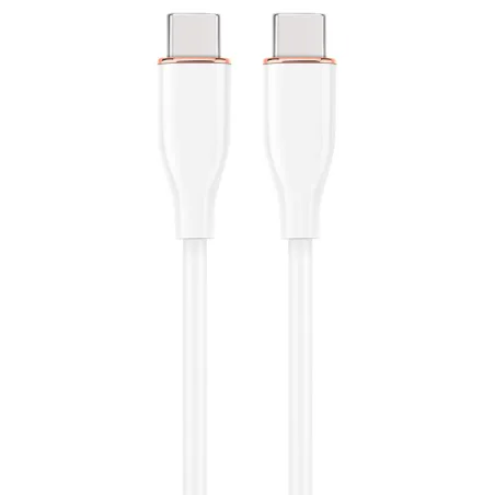 CABLE DE CARGA Y DATOS GEMBIRD (PD) TIPO-C SILICONA ALTA CALIDAD 1,5M BLANCO