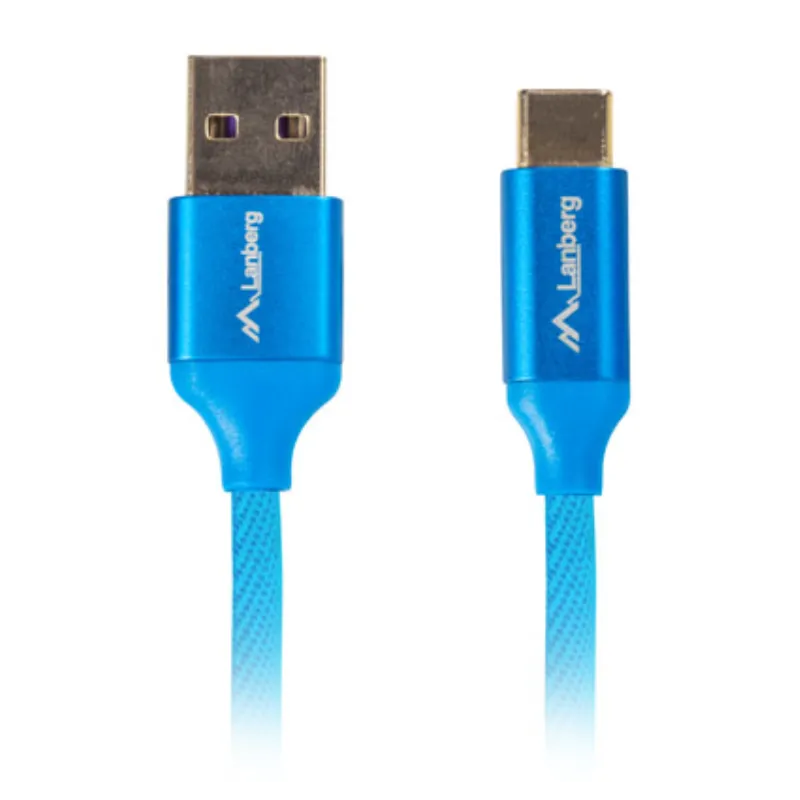 CABLE USB LANBERG 2-0 MACHO-USB C MACHO QUICK CHARGE 3-0 1-8M AZUL