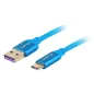 CABLE USB LANBERG 2-0 MACHO-USB C MACHO 5A 1M AZUL