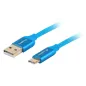 CABLE USB LANBERG 2-0 MACHO-USB C MACHO QUICK CHARGE 3-0 1M AZUL