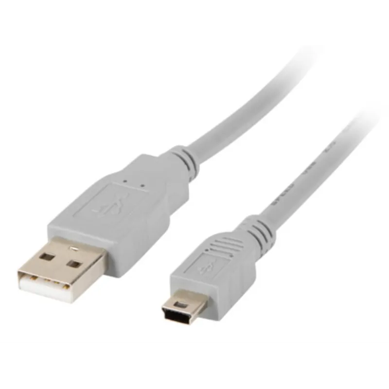CABLE USB LANBERG 2-0 MACHO-MINI USB MACHO 1-8M GRIS