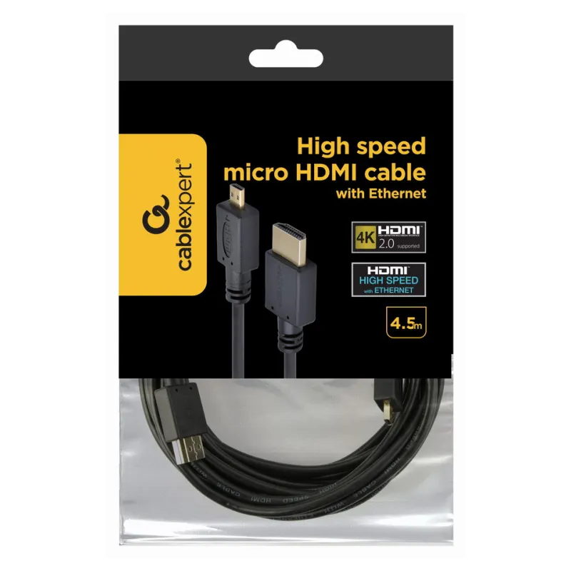 CABLE HDMI-MICRO HDMI M-M 4,5M GOLD CABLE HDMI-MICRO HDMI M-M 4,5M GOLD