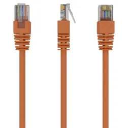 Cable CAT5E UTP moldeado 0,5m Naranja