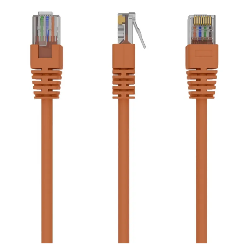 Cable CAT5E UTP moldeado 1m Naranja