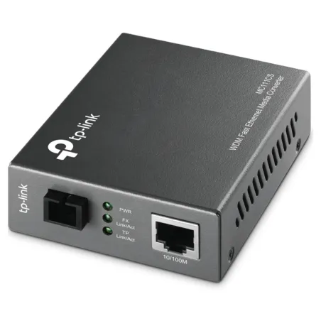 CONVERTIDOR TP-LINK RJ45 10-100 A FIBRA MONOMODO SC