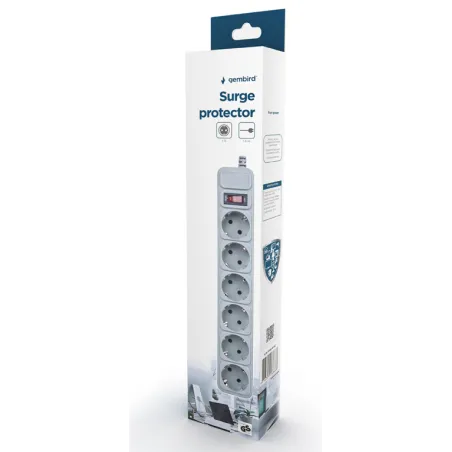 REGLETA GEMBIRD 6 TOMAS PROTECCION ANTIPICOS BLANCA 1,5M