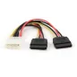 CABLE ALIMENTACION GEMBIRD 2x SATA 0,15M