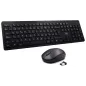 COMBO TECLADO RATON EWENT ESPAÑOL TECLAS CONCAVAS RF INALMABRICO NEGRO