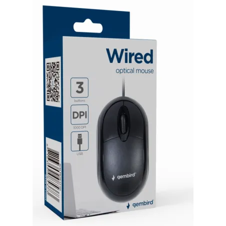 RATON GEMBIRD MUS-U-01 OPTICO 1000 DPI NEGRO USB