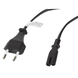 CABLE LANBERG DE ALIMENTACION OCHO CEE 7-16 A IEC320 C7 NEGRO 3M