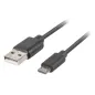 CABLE USB LANBERG 2-0 M-MICRO USB M QUICK CHARGE 3-0 1M NEGRO