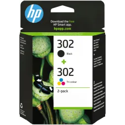 TINTA HP 302 PACK AHORRO NEGRO,TRI-COLOR X 2