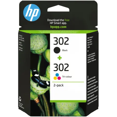 TINTA HP 302 PACK AHORRO NEGRO,TRI-COLOR X 2