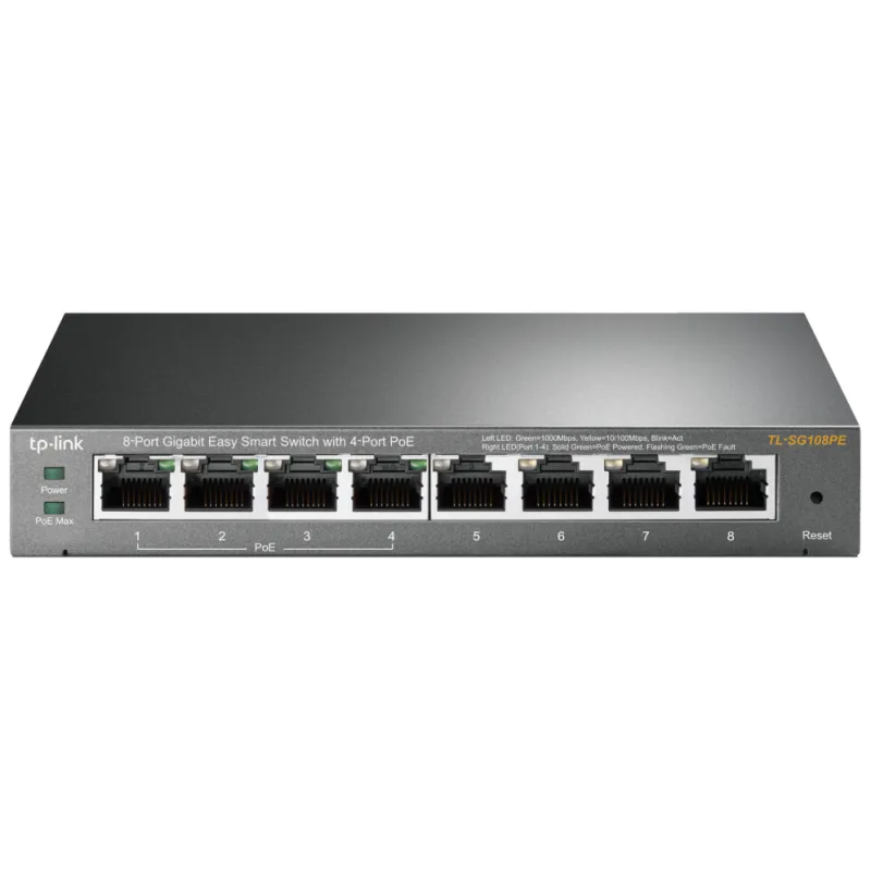 Switch 8 puertos tp - link tl - sg108pe easy