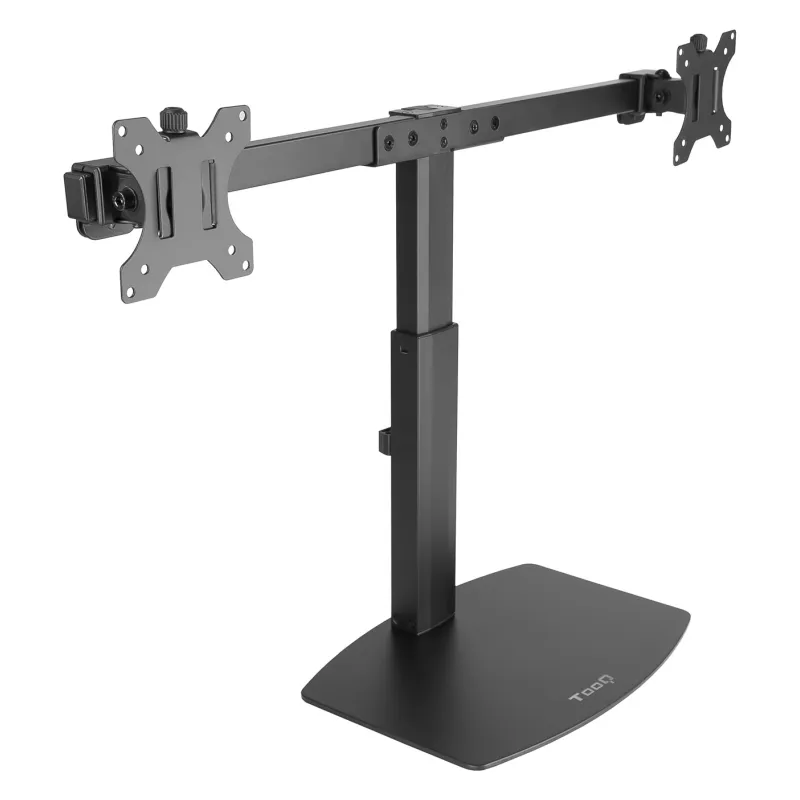 Soporte de Sobremesa para 2 Monitores TooQ DB1727TN-B- Giratorio- Inclinable- hasta 6kg