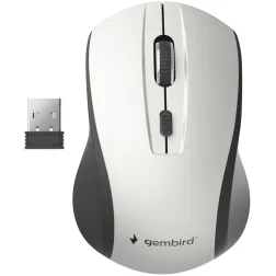 RATON GEMBIRD PLATA NEGRO RF INALAMBRICO PILAS