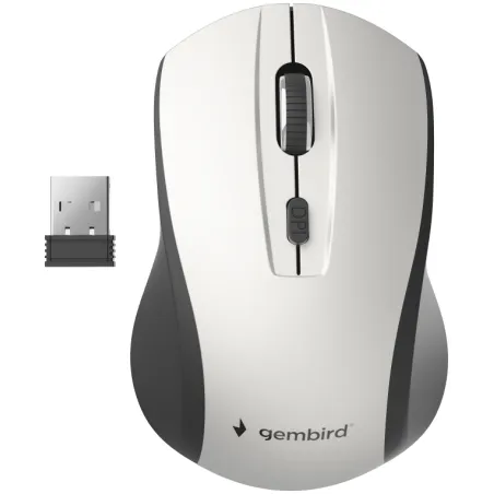 RATON GEMBIRD PLATA NEGRO RF INALAMBRICO PILAS