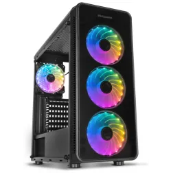 CAJA NOX HUMMER TGM RAINBOW ATX 1XUSB3-0 2XUSB2-0 NEGRO RGB