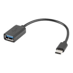 ADAPTADOR LANBERG OTG USB-C(M) A USB-A 2-0 (H) 15 CM NEGRO