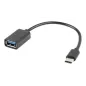 ADAPTADOR LANBERG OTG USB-C(M) A USB-A 2-0 (H) 15 CM NEGRO