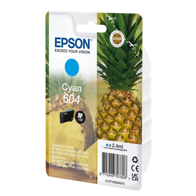 Cartucho epson 604 cian c13t10g24010 xp2200