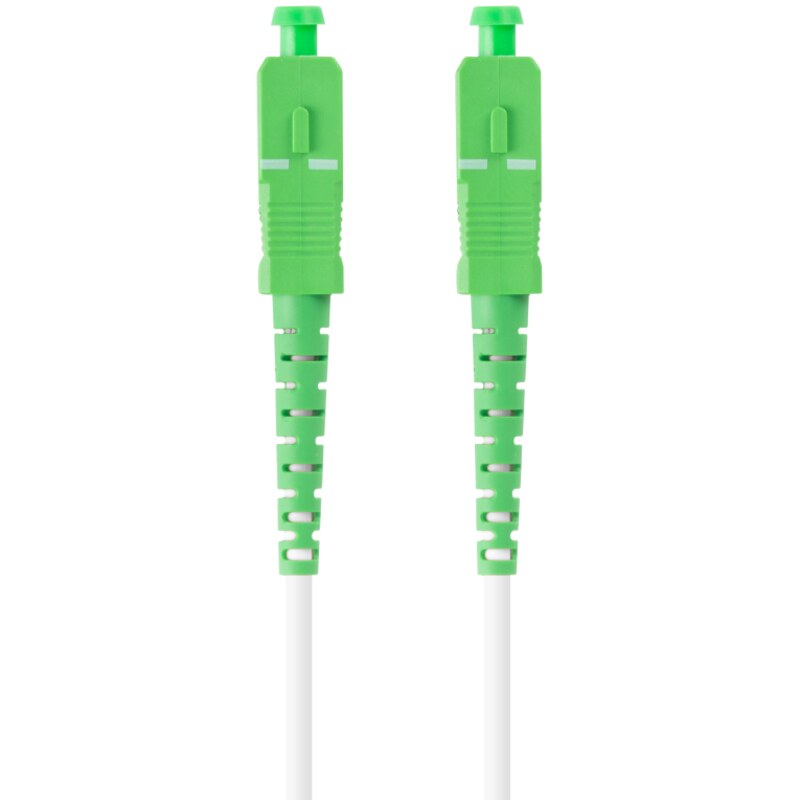 Lanberg FO-SASA-SS21-0100-WH Cable de fibra óptica e InfiniBand 10 m SC Verde, Blanco
