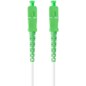 Lanberg FO-SASA-SS21-0100-WH Cable de fibra óptica e InfiniBand 10 m SC Verde, Blanco