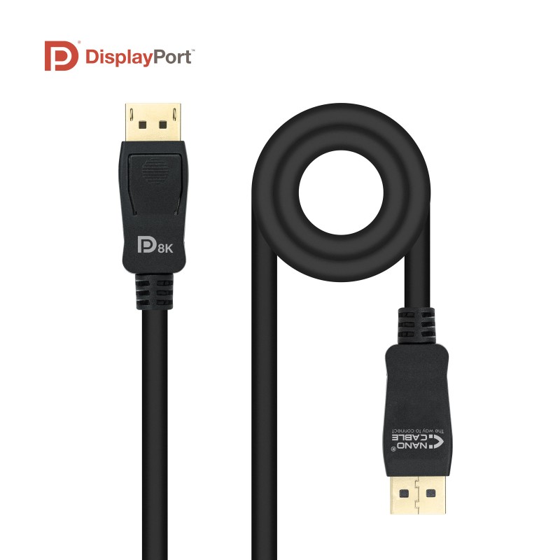 Cable nanocable displayport 1-4 certificado vesa