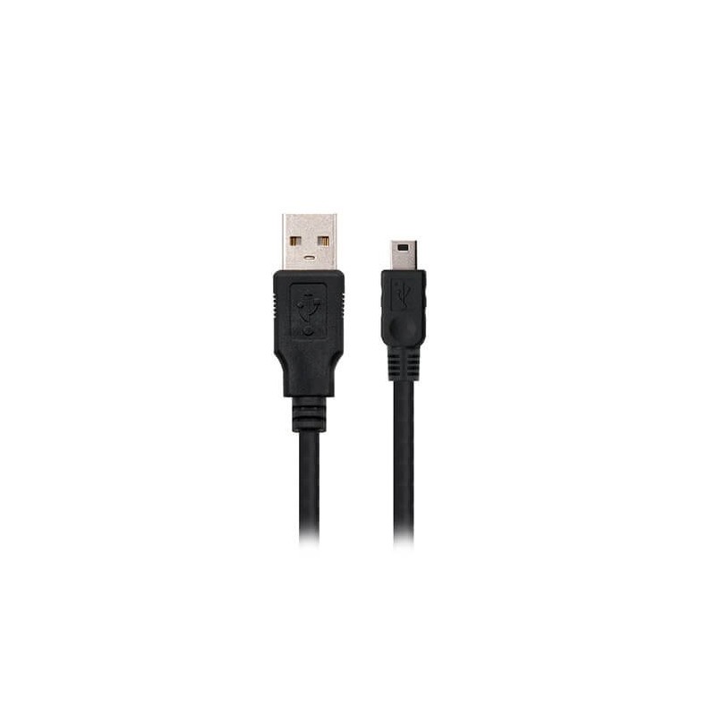 Cable USB 2-0 Nanocable 10-01-0402- USB Macho - MiniUSB Macho- 1-8m- Negro