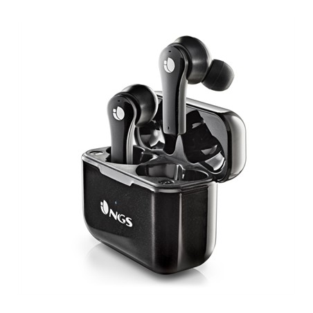 Auriculares Bluetooth NGS Ártica Bloom con estuche de carga- Autonomía 6h- Negros