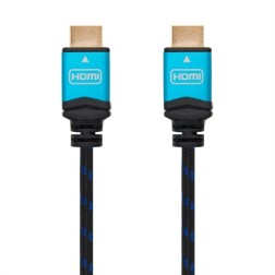 Cable HDMI 2-0 4K Nanocable 10-15-3707- HDMI Macho - HDMI Macho- 7m- Negro- Azul
