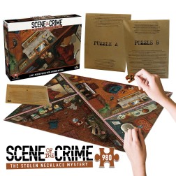 Juego mesa puzzle escena del crimen