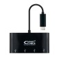 Hub USB Tipo-C Nanocable 10-16-4401-BK - 4xUSB