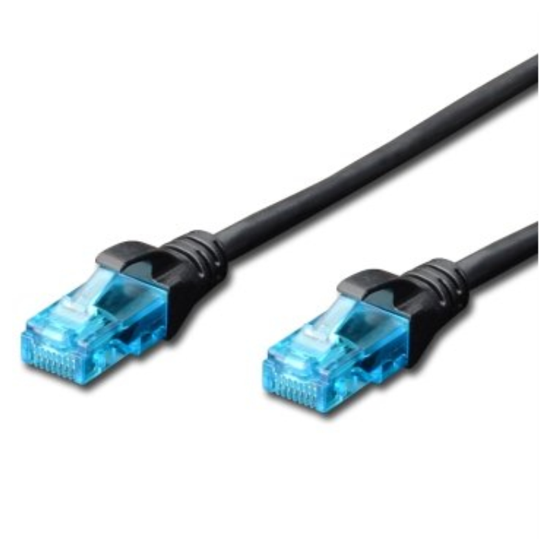 CABLE DE RED CAT 5E UTP DE 5,0 METROS EN COLOR NEGRO-