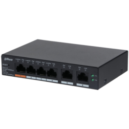 SWITCH IT DAHUA DH-CS4006-4GT-60 GIGABIT SWITCH WITH 4-PORT POE