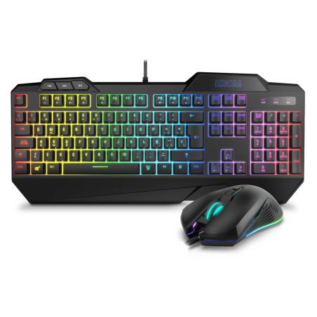 PACK KROM TECLADO SEMIMECANICO Y RATON KRUSHER SP