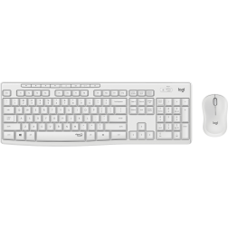 Teclado y Ratón Inalámbricos Logitech Silent Touch MK295- Blanco