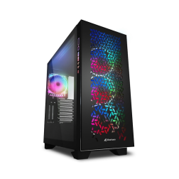 CAJA SHARKOON ELITE SHARK CA300H ATX 2XUSB3-0 SIN FUENTE NEGRO