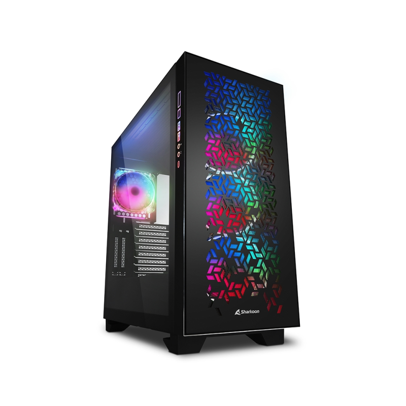 CAJA SHARKOON ELITE SHARK CA300H ATX 2XUSB3-0 SIN FUENTE NEGRO