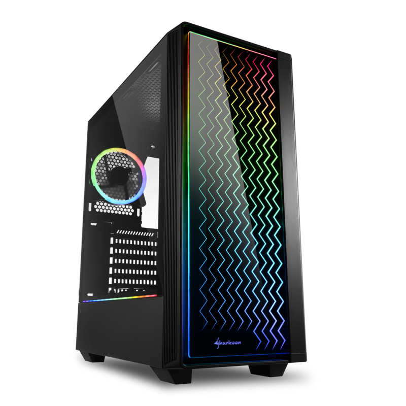 CAJA SHARKOON LIT 200 ATX 2XUSB3-0 RGB SIN FUENTE NEGRO